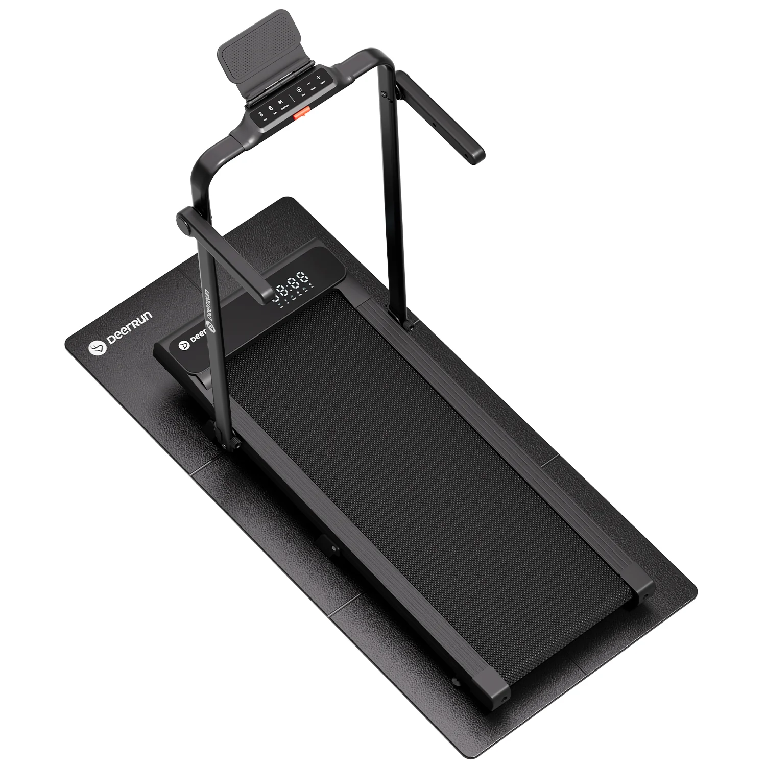 2026 New A6 Plus Handle 5% Incline 2 in 1 Foldable Treadmill with Whole Screen Upgraded Chip & NFC Support | 300 lbs, 7.5 mph, Black - Image 24