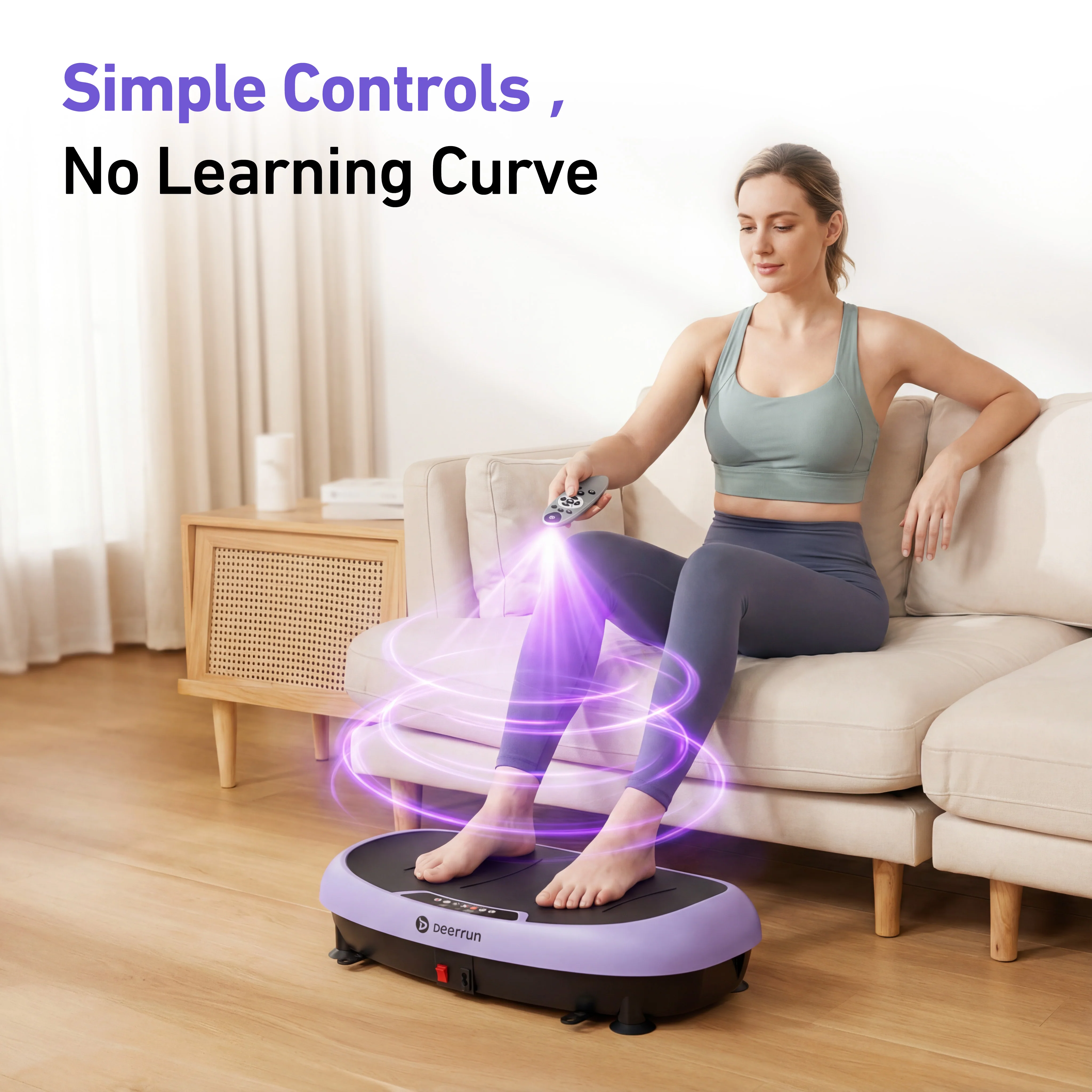 DeerRun® High-Power Full‑Body Vibration Plate Workout, 440lbs - Image 4