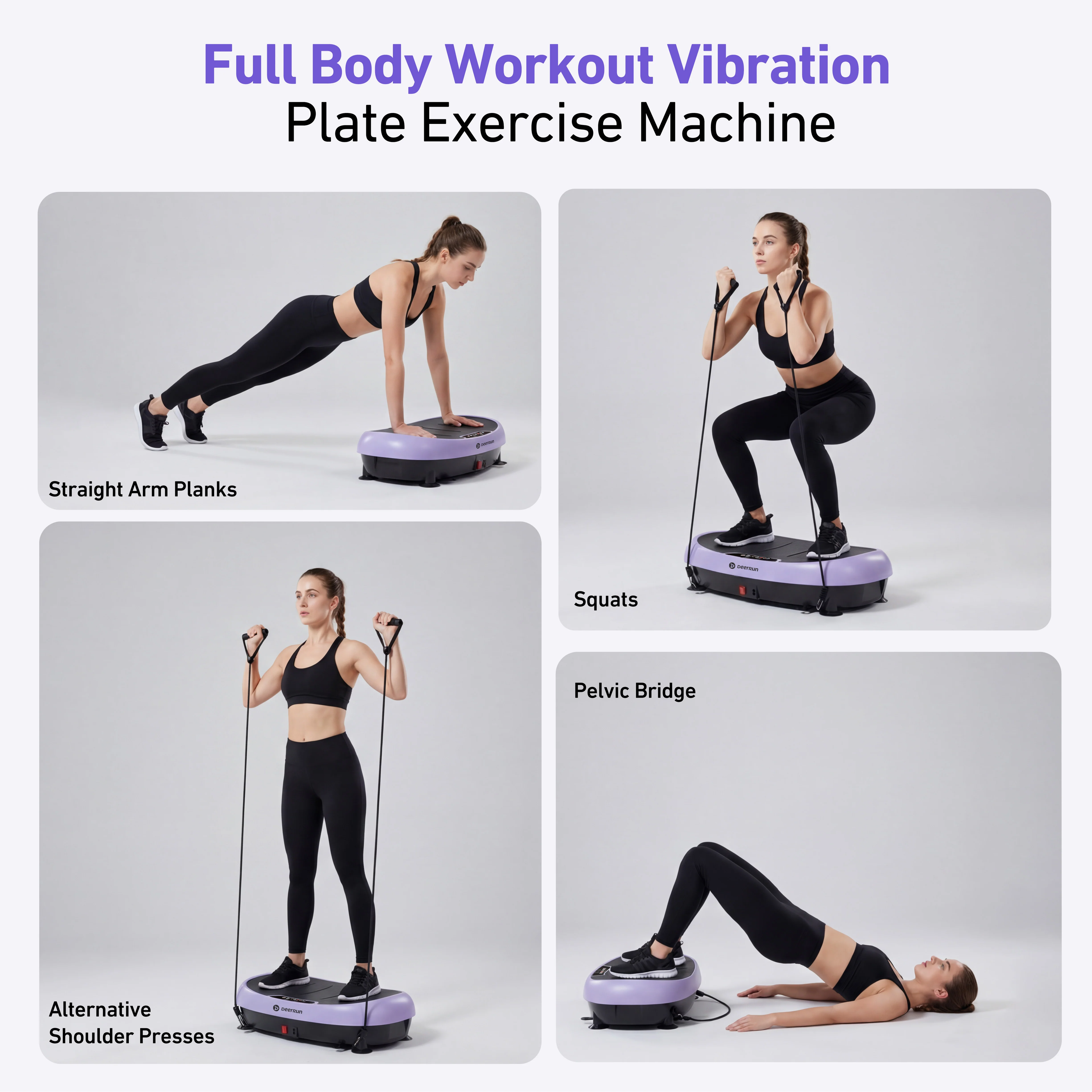 DeerRun® High-Power Full‑Body Vibration Plate Workout, 440lbs - Image 6