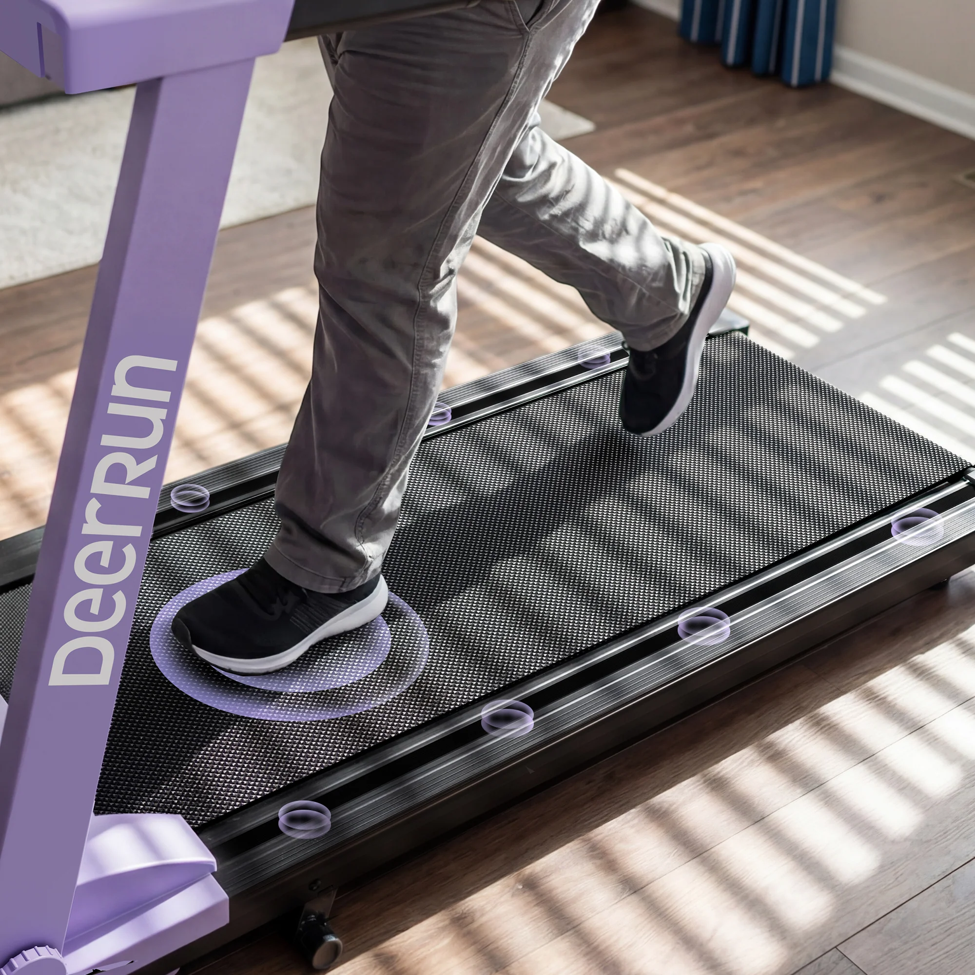 DeerRun All-New 2026 A1 Pro Move+ 6% Incline Foldable Treadmill——Upgraded Chip & NFC Support | 350 lbs, 10 mph Dreamy Violet - Image 20