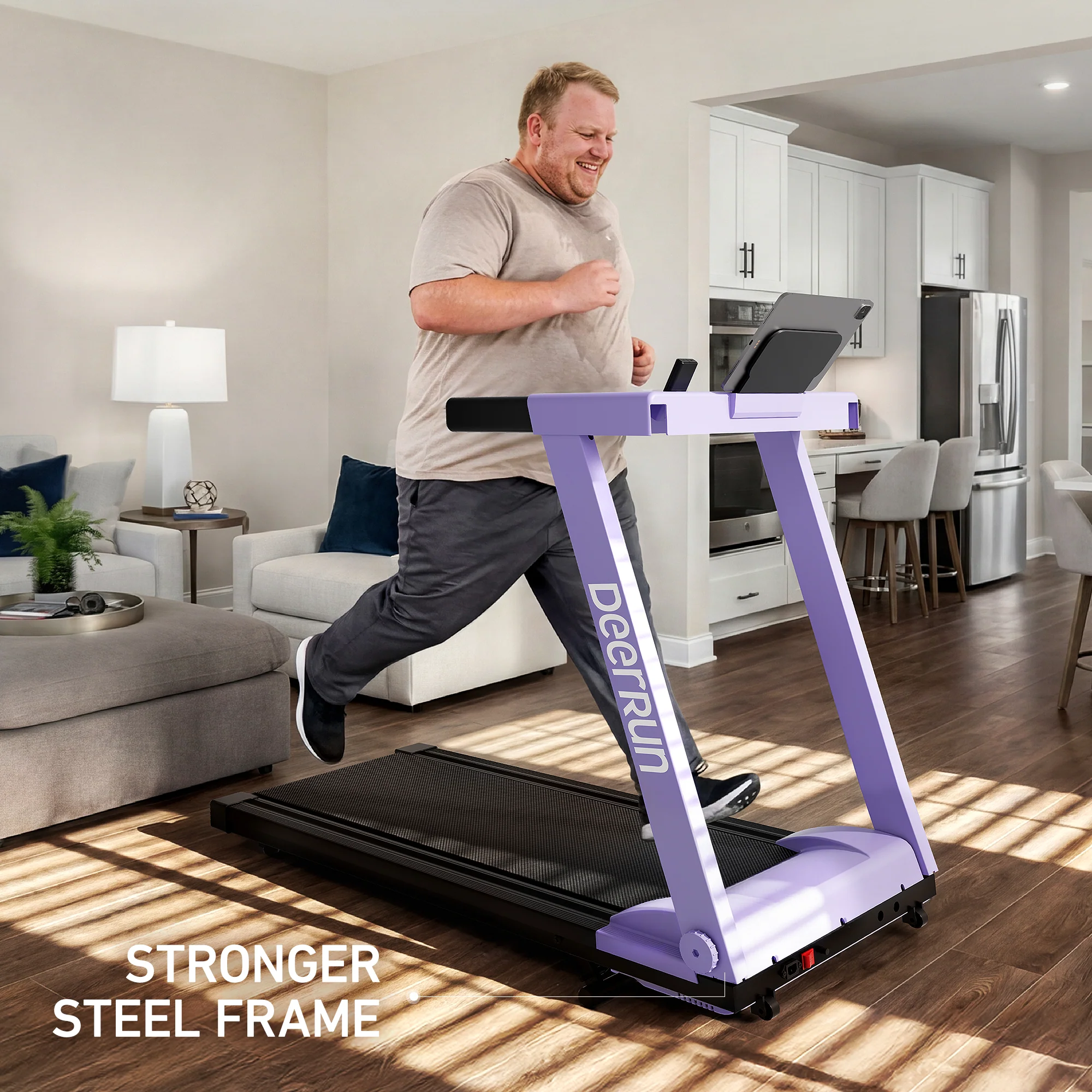 DeerRun All-New 2026 A1 Pro Move+ 6% Incline Foldable Treadmill——Upgraded Chip & NFC Support | 350 lbs, 10 mph Dreamy Violet - Image 4