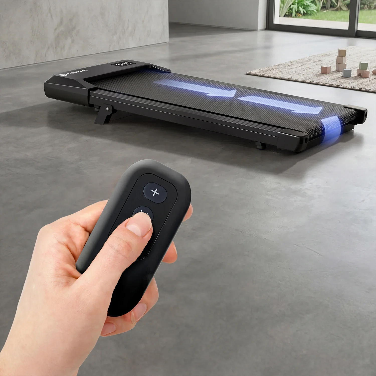 DeerRun Q2 Urban Smart Walking Pad with 7% Incline Treadmill Remote Control Black - Image 15