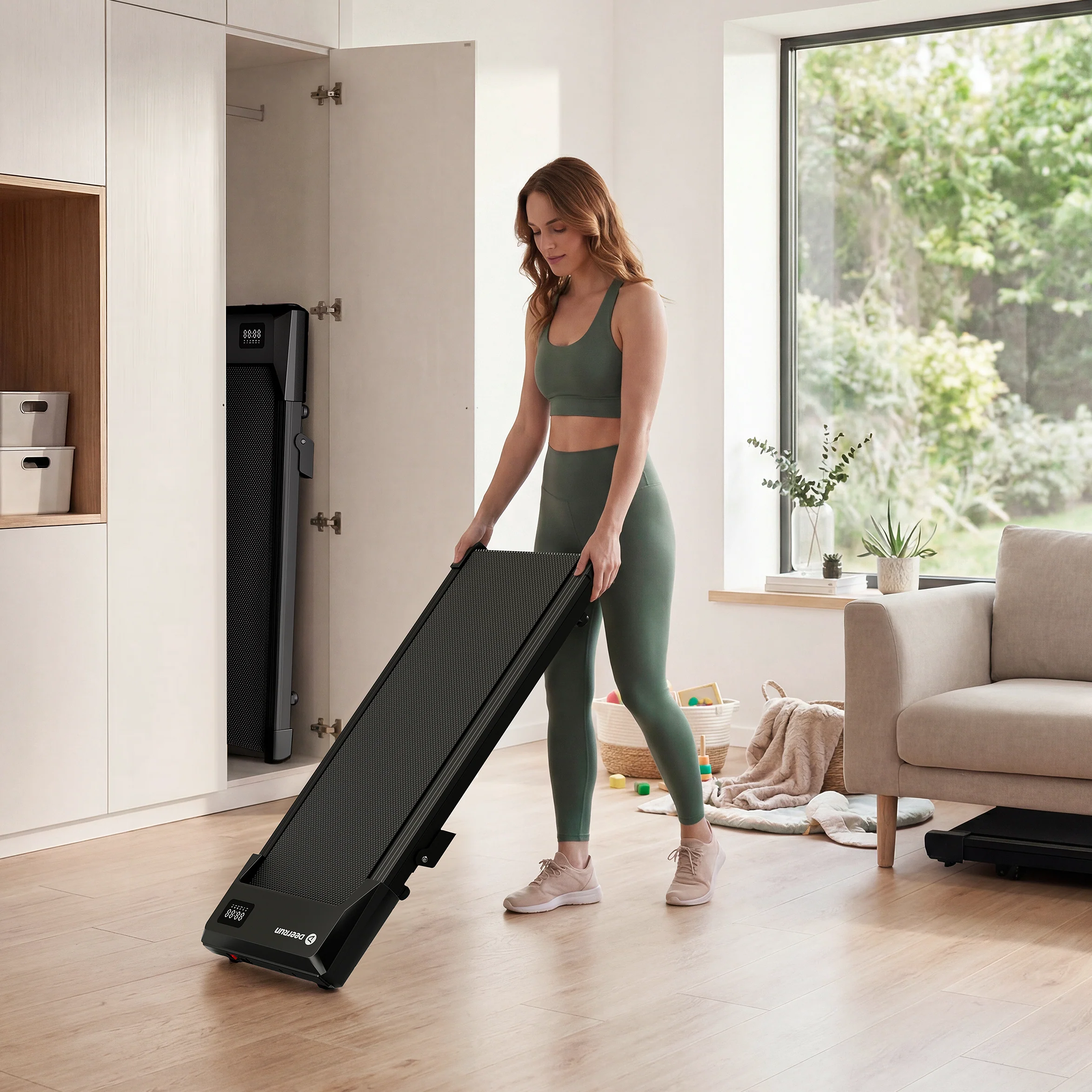 DeerRun Q2 Urban Smart Walking Pad with Incline Treadmill Remote Control - Image 4