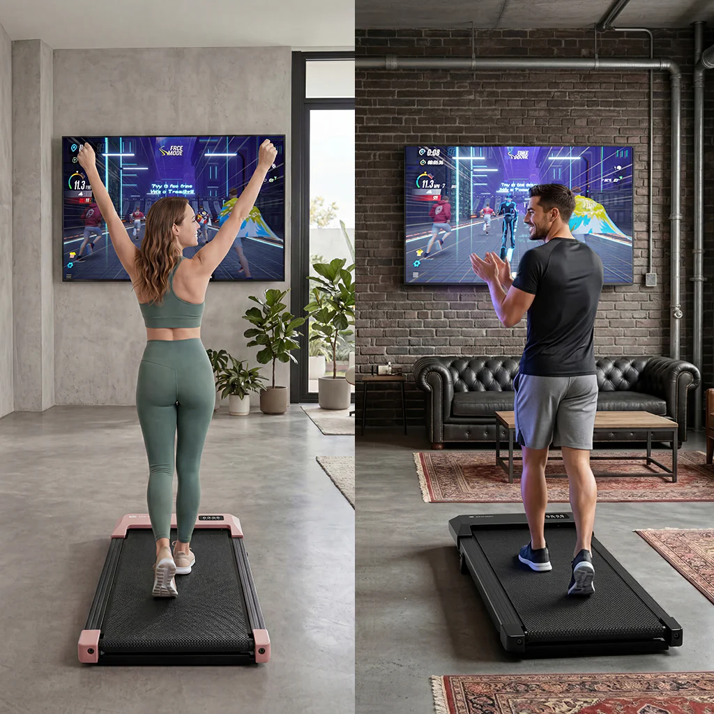 DeerRun Q2 Urban Smart Walking Pad with 7% Incline Treadmill Remote Control Rose Gold - Image 11