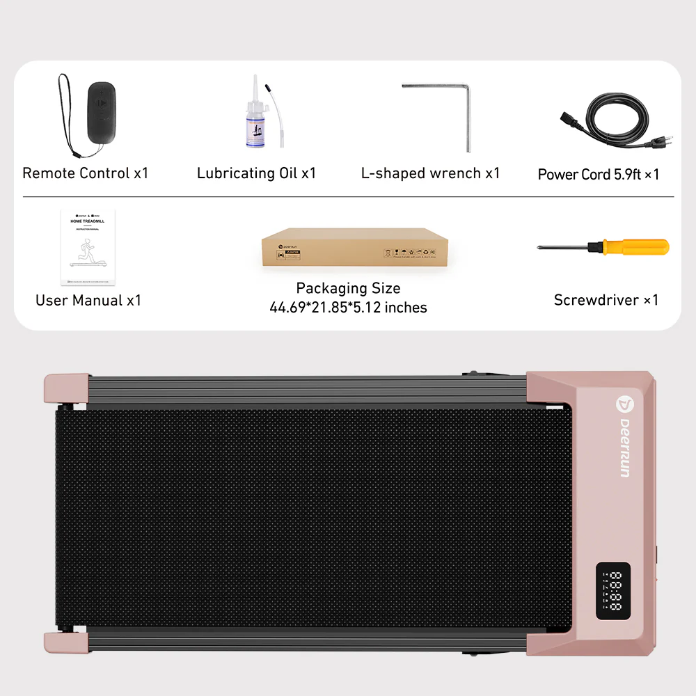 DeerRun Q2 Urban Smart Walking Pad with 7% Incline Treadmill Remote Control Rose Gold - Image 20