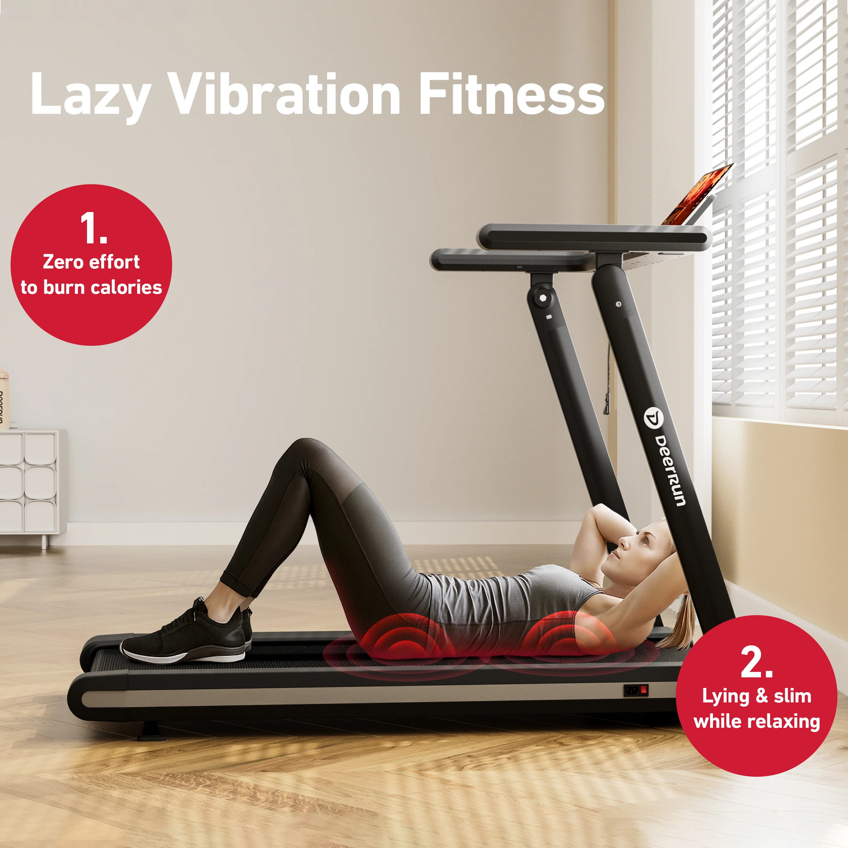 DeerRun X20 Treadmill with 15% Auto Incline Full Running Deck Treadmill | 400 lbs, 11.3 mph - Image 23