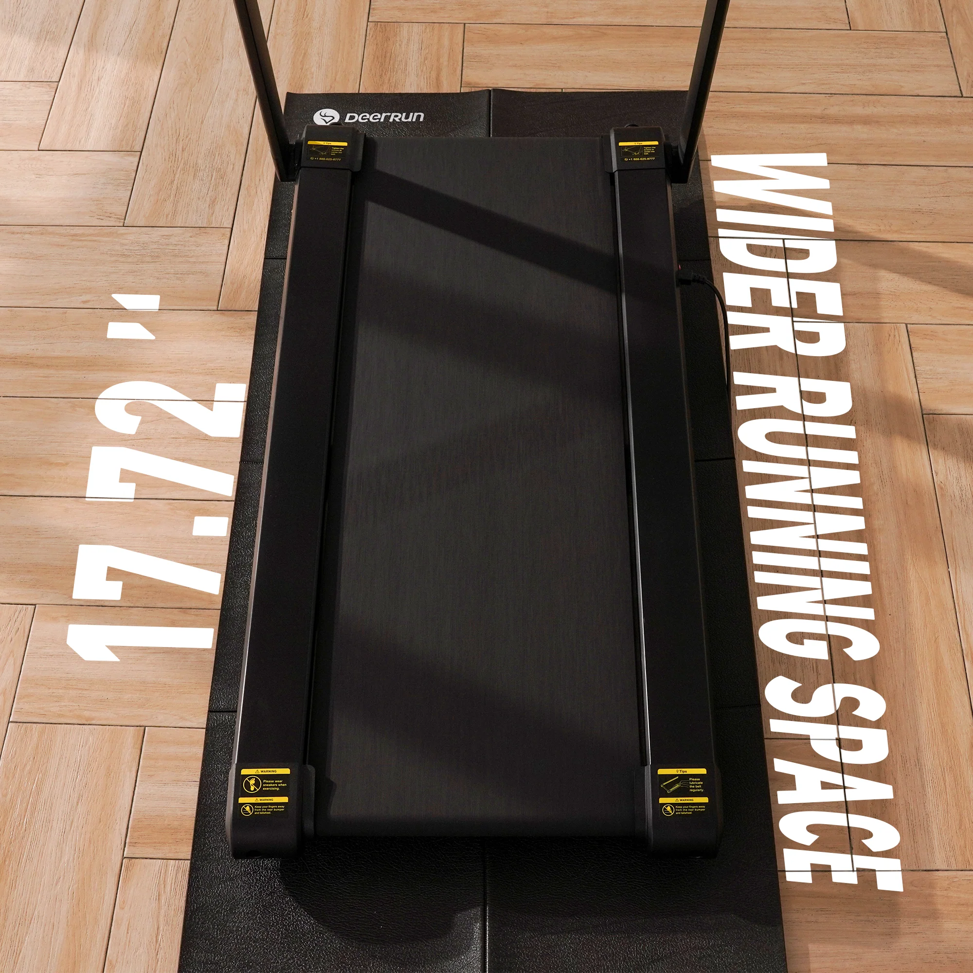 DeerRun X20 Treadmill with 15% Auto Incline Full Running Deck Treadmill | 400 lbs, 11.3 mph - Image 3